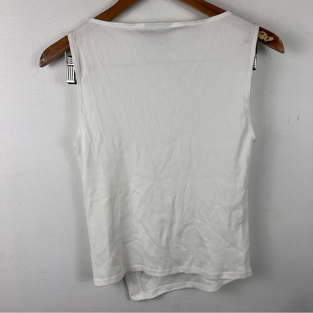Reformation Ivory Ribbed Square Neck Tank Top - Picture 5 of 6